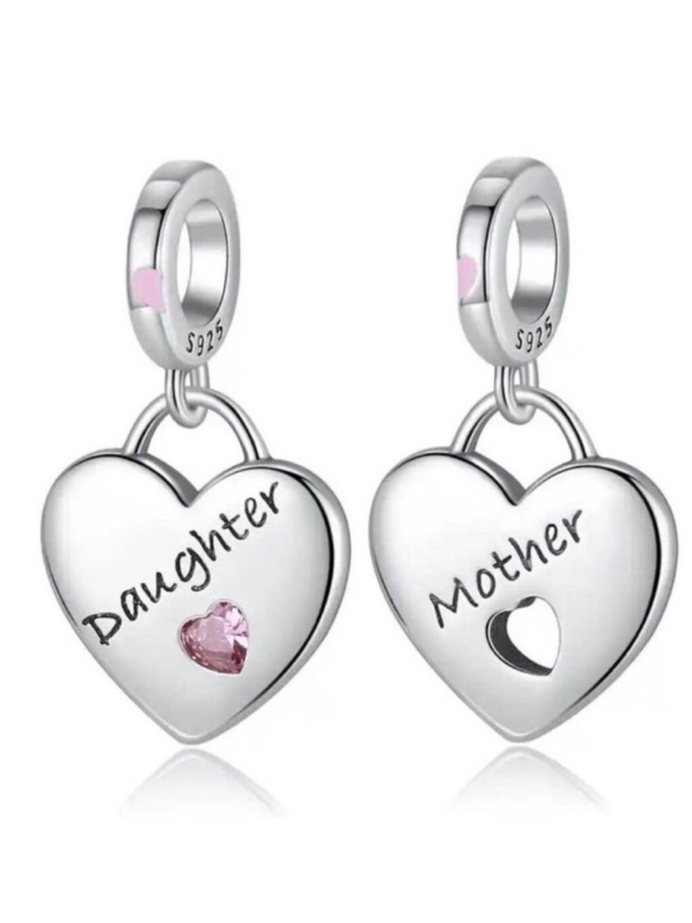 Pandora Mother daughter heart charm